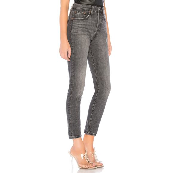 Levi’s 501 Jeans in Coal Black Size 26 High Rise Premium Denim Mom Jean Tapered - Picture 2 of 16